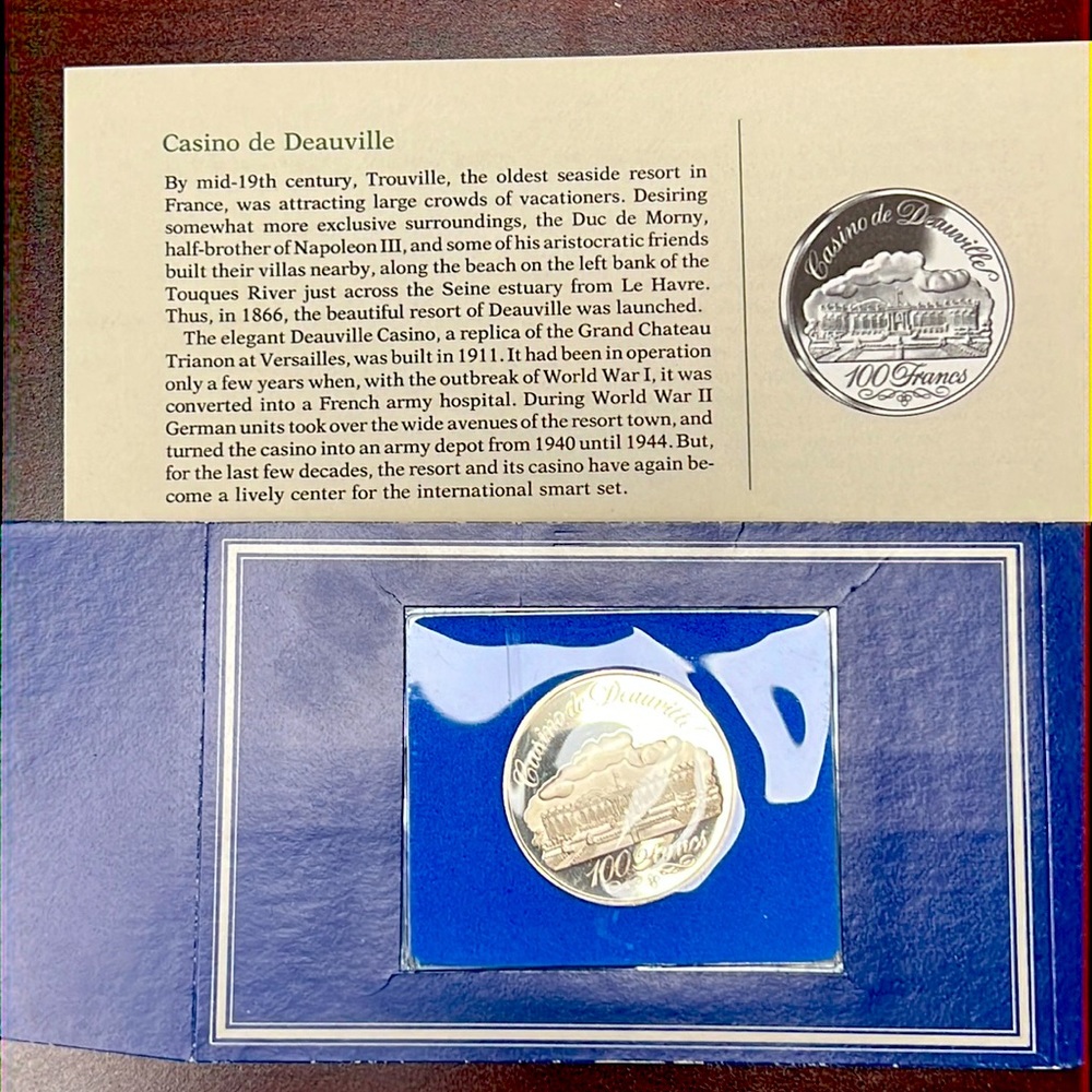 The Franklin Mint Casino de Deauville gaming coin